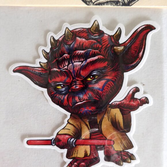 NEW STAR WARS YODA DARTH MAUL STORMTROOPER VINYL DECAL STICKER LOT - Picture 2 of 5